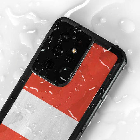 Peru Flag Distressed Galaxy S24 Ultra Waterproof Case